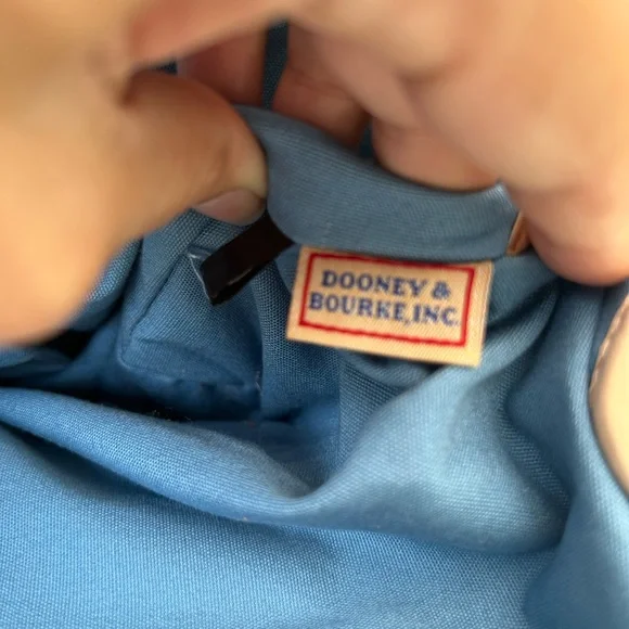 Dooney & Bourke Purple Logo Shoulder Bag with Leather Accents and Pink Heart - Picture 3 of 16